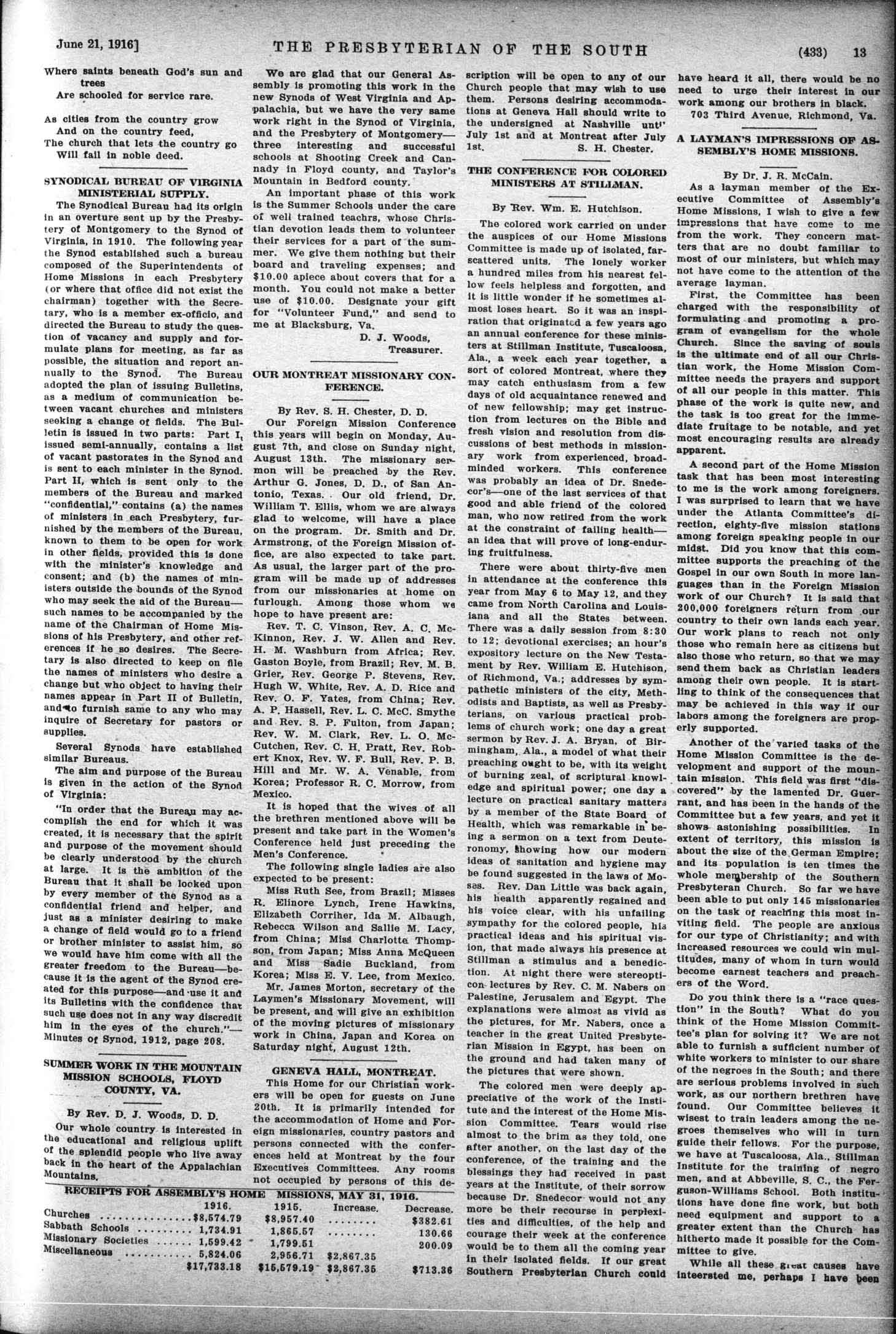 Conference for Colored Ministers at Stillman